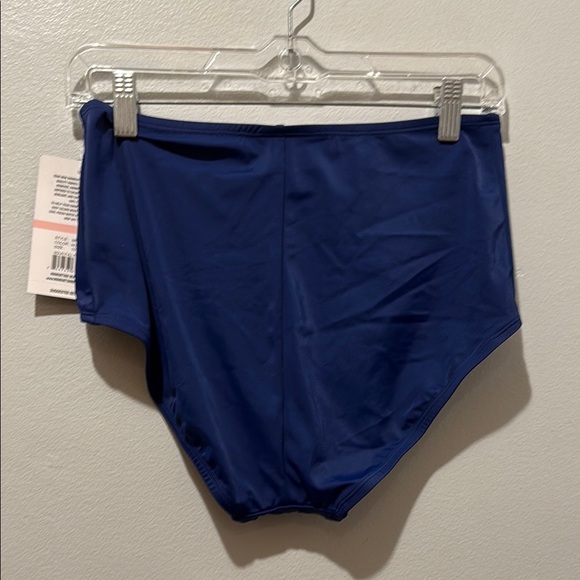 Maxine of Hollywood 10 Navy High-Waisted Blue Bikini Bottom - Picture 7 of 7